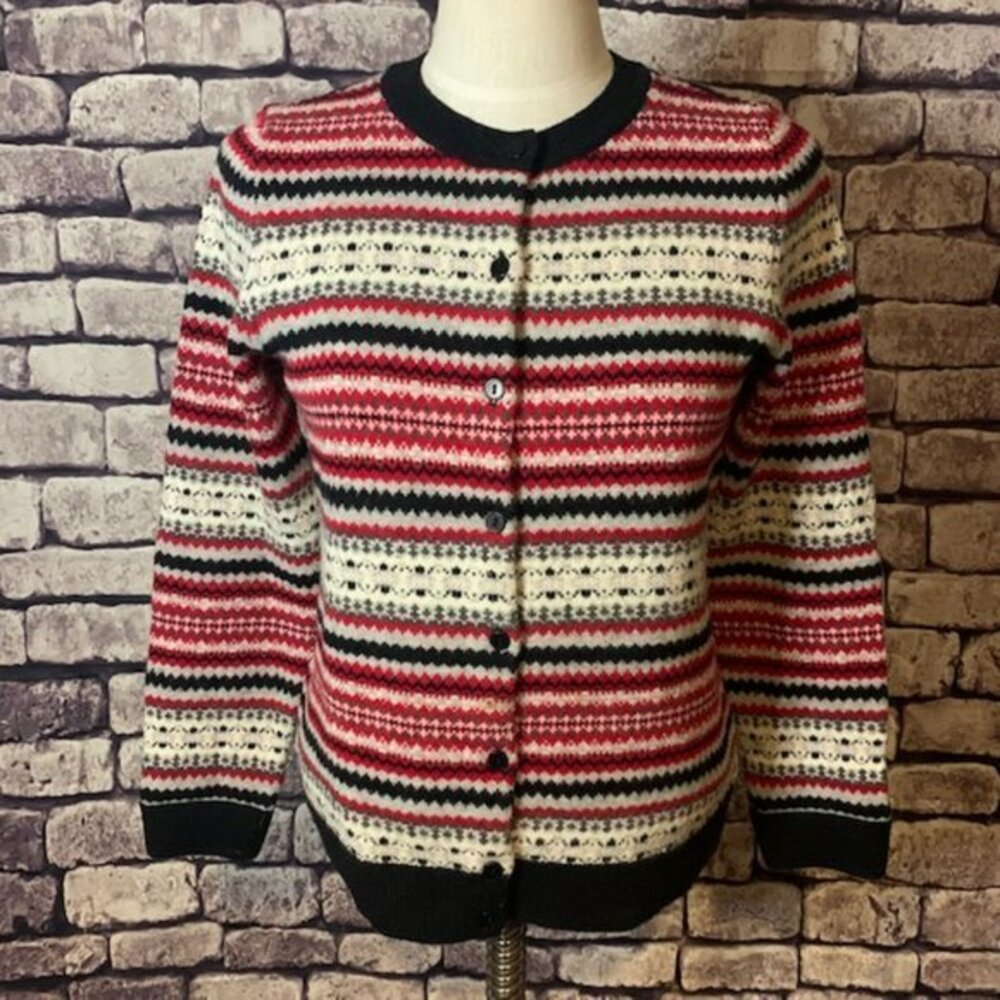 Talbots Fair Isle Cardigan Size MP